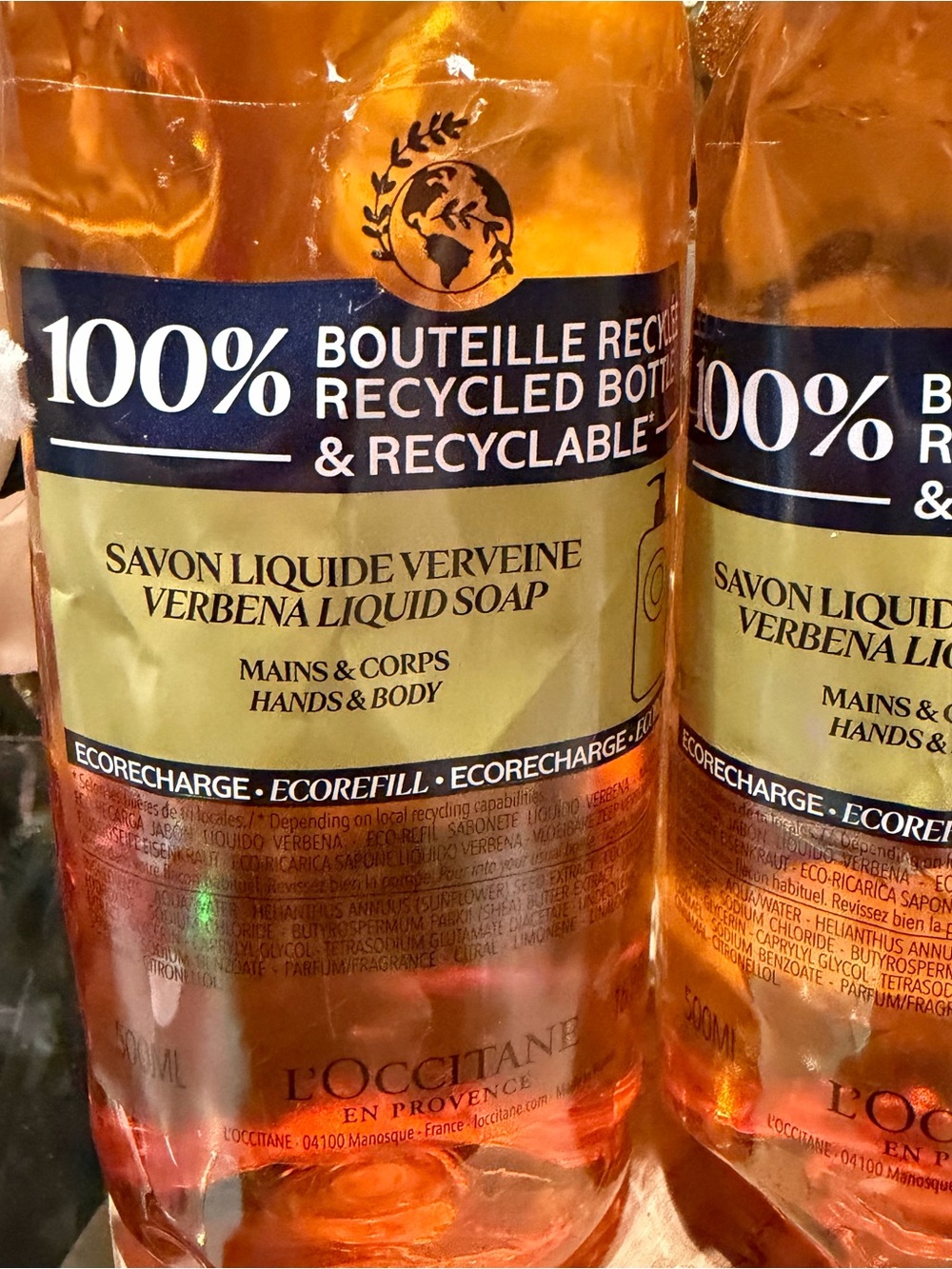 L'OCCITANE Verbena Liquid Soap Refill Duo 16.9 fl oz each L’Occitane hand & body - Picture 3 of 10